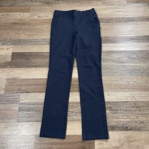 Quince Women's Pants Ultra Stretch Ponte Straight Leg Minimalist XS Blue